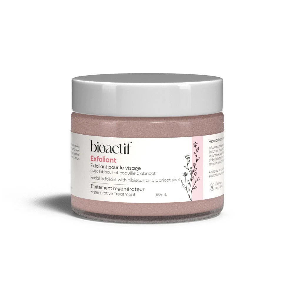 Exfoliant Visage Naturel à l’Hibiscus et Coquille d’Abricot – Éclat & Hydratation - Bio-Actif - 60ml